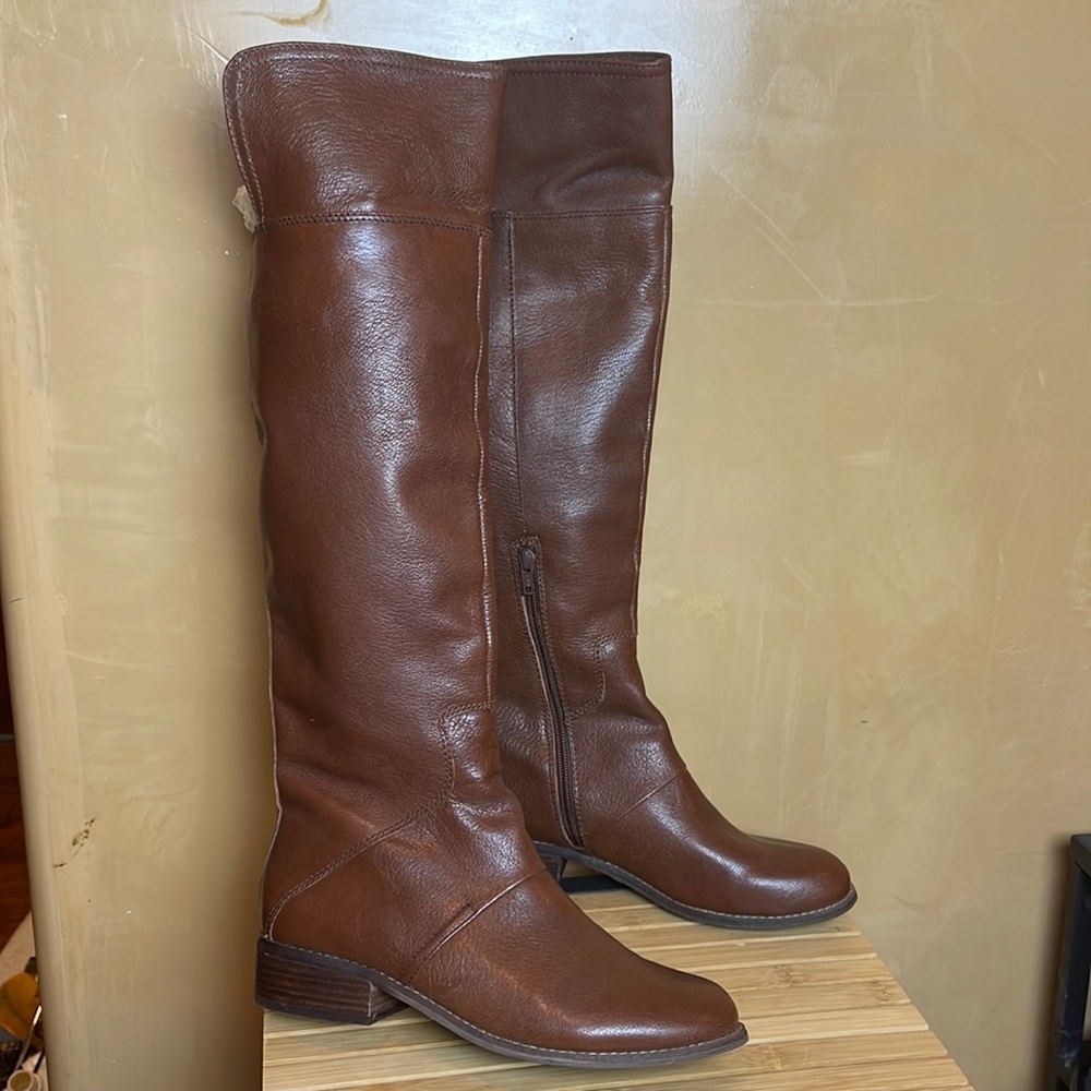 None West long boot Leather, zip, Sz 8m